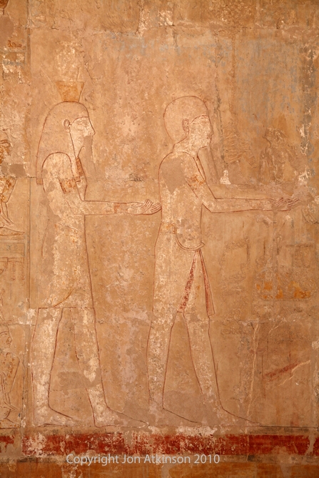 Hieroglyphics in Temple of Dier el Bahari
